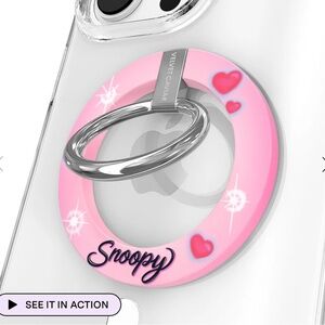 NEW Velvet Caviar Snoopy Be Mine MagSafe Grip Ring